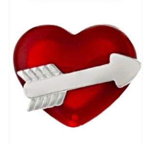 Sterling Silver Genuine Carnelian Heart And Arrow Earrings